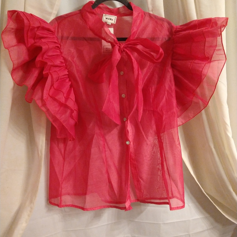 hot pink blouse (NWOT)